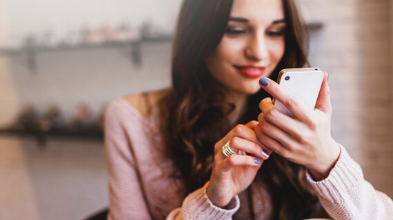 Woman with phone